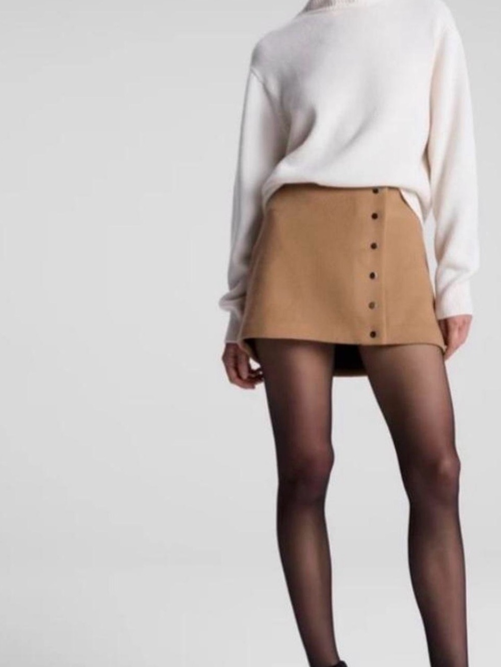 A.L.C Wool and Cashmere Camel Mini Skirt Size 0